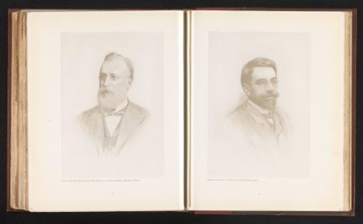 Reproduction of a retouched photographic reproduction with a portrait of William Hughes