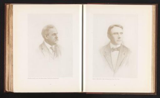 Reproduction of a retouched photographic reproduction with a portrait of Daniel Baker