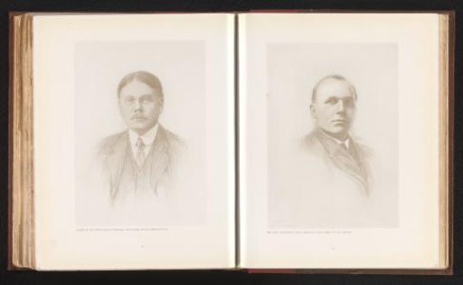 Reproduction of a retouched photographic reproduction with a portrait of Milton Bucklin