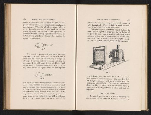 Setup for making enlargements from photographic negatives
