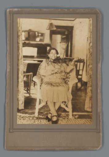 Portrait of an African-American Woman with a Violin