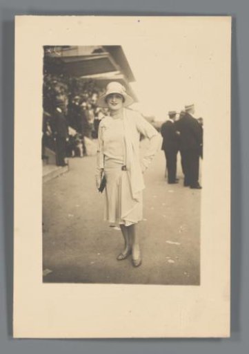 Woman on a racecourse (?)