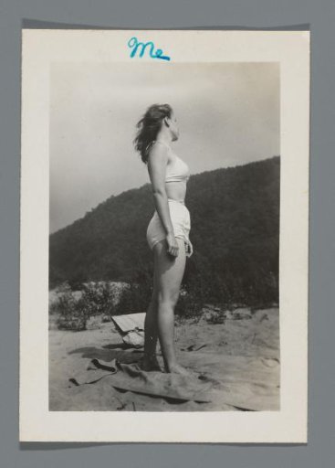 Woman standing on a beach