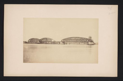 Bridge over the Oude Maas, Dordrecht, under construction, 9 February 1872