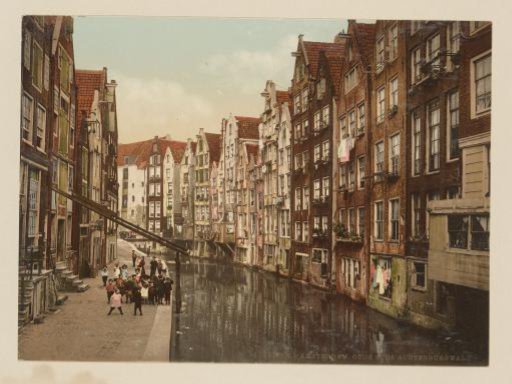 View of the Oudezijds Achterburgwal in Amsterdam