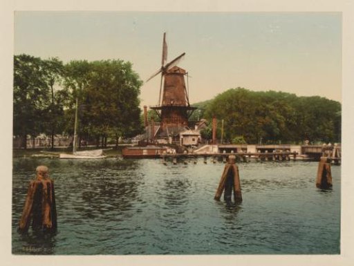 View of a mill on the Spaarne in Haarlem