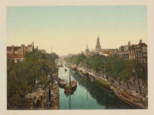 View of the Kloveniersburgwal in Amsterdam