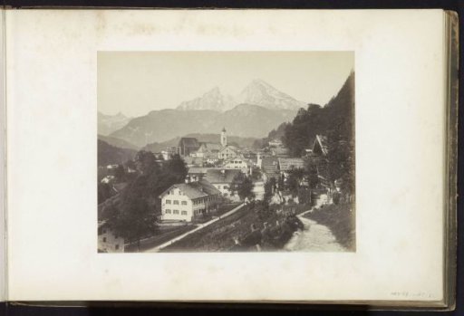 View of a mountain village, probably in the Alps