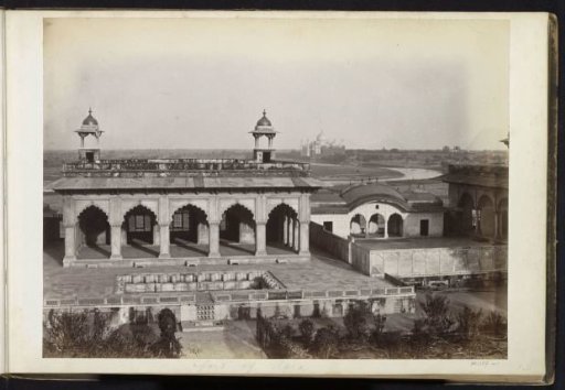Agra Fort with the Taj Mahal in the background, Uttar Pradesh, India