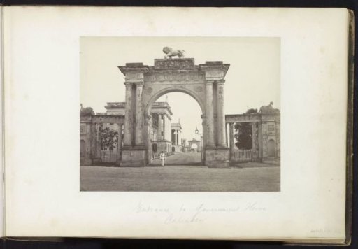 Entrance to the Government House (now Raj Bhavan) in Kolkata, West Bengal, India