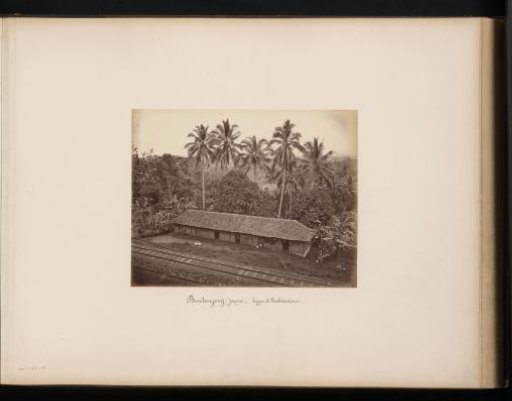 Barracks along a railway line in Buitenzorg