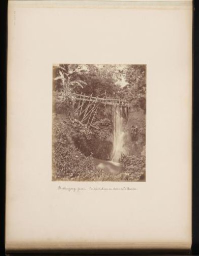 Irrigation canal near a waterfall in Buitenzorg