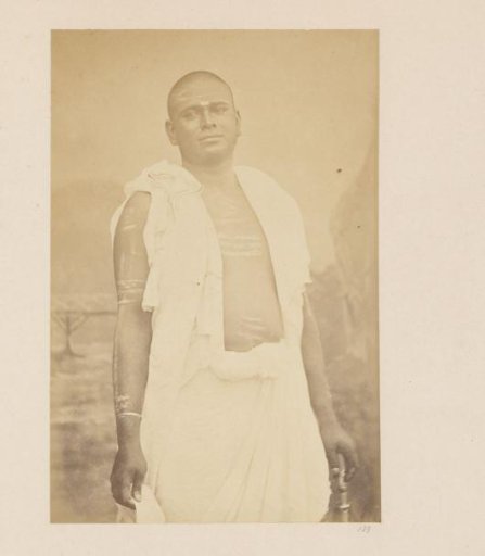 Portrait of an unknown man in light robes, Colombo, Sri Lanka