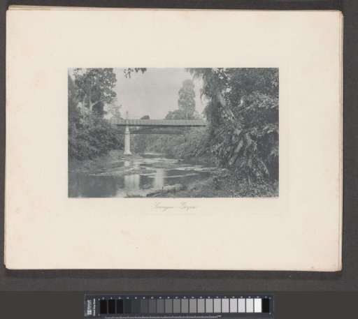 Covered bridge at Soengei-Gerpa on Sumatra