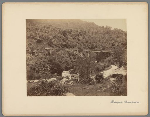 Railway bridge through a valley in West-Sumatra