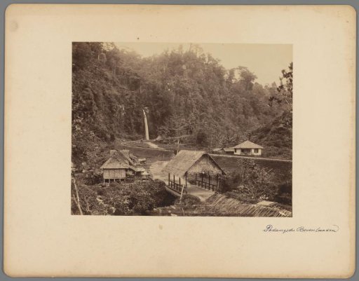 Village with railway line, West-Sumatra