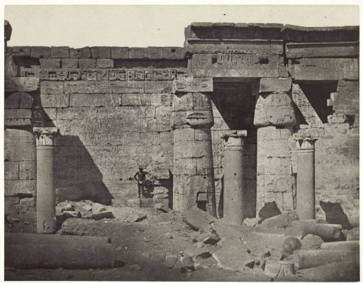 Courtyard of the temple of Ramses III, Medinet Habu, Egypt