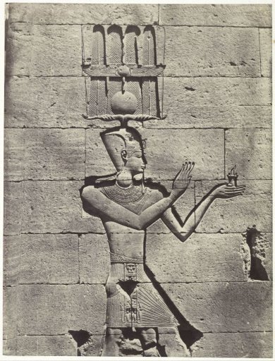 Relief of Emperor Augustus as Pharaoh on the wall of the temple of Kalabsja, Egypt