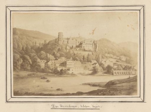 Photographic Reproduction of a Painting of Heidelberg Castle