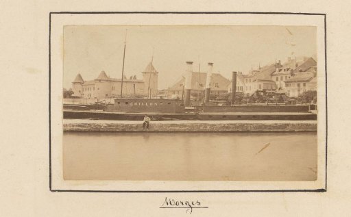 Steamships in the harbor of Morges