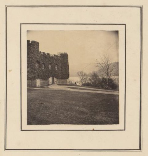Castle by a lake, probably Wray Castle