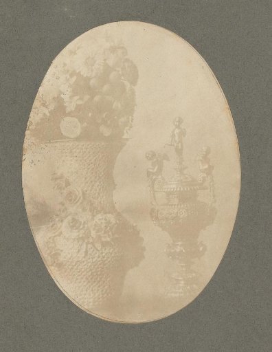 Meissen 'Snowball Vase' with flowers and a silver display ewer