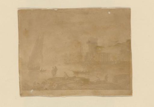 Drawing ('La mer calme') in the Style of Claude-Joseph Vernet