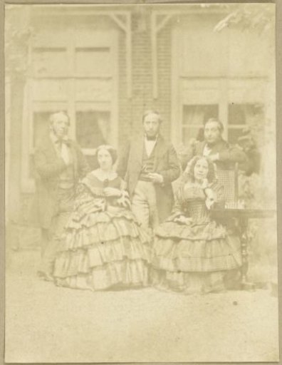 Group Portrait of Euphrosine Asser-Oppenheim with Her Brothers and Her Sister Elisa Beer-Oppenheim in a Garden