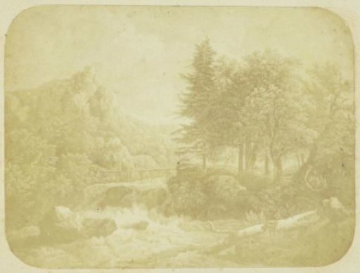 Etching of a landscape
