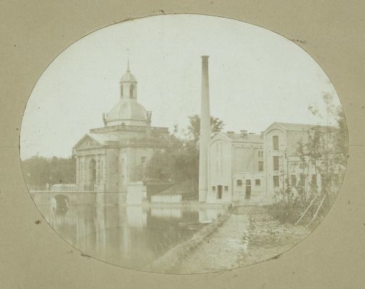 View of the Muiderpoort and the garancine factory in Amsterdam
