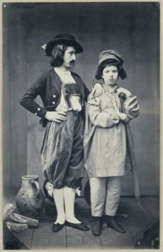 Portrait of Thérèse Asser and an Unknown Young Man in Theatrical Costume