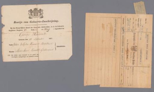 Birth certificate of George Hendrik Breitner