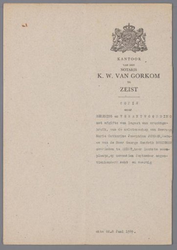 Copy of the Usufruct Will of Marie Jordan