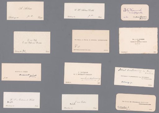 Visiting Cards Collected by George Hendrik Breitner
