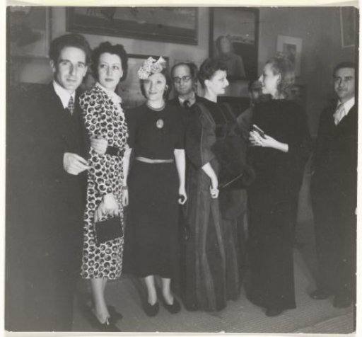 Visitors at the opening of the Surrealism exhibition Galerie Robert, Amsterdam 1938