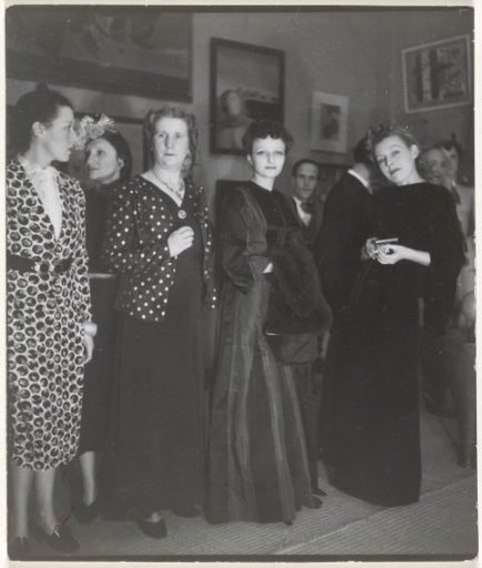 Visitors at the opening of the Surrealism exhibition in Galerie Robert, Amsterdam 1938