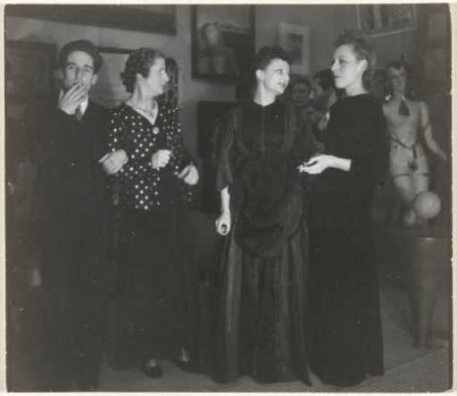 Visitors at the opening of the Surrealism exhibition Galerie Robert, Amsterdam 1938