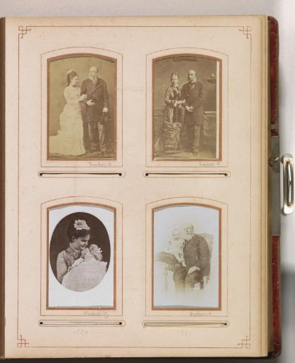 Portrait of King Willem III with Princess Wilhelmina