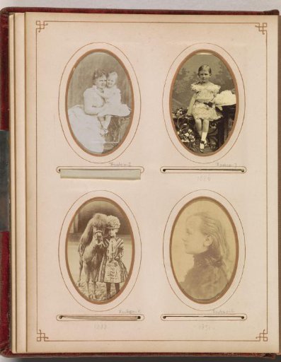 Portrait of Queen Emma with Princess Wilhelmina