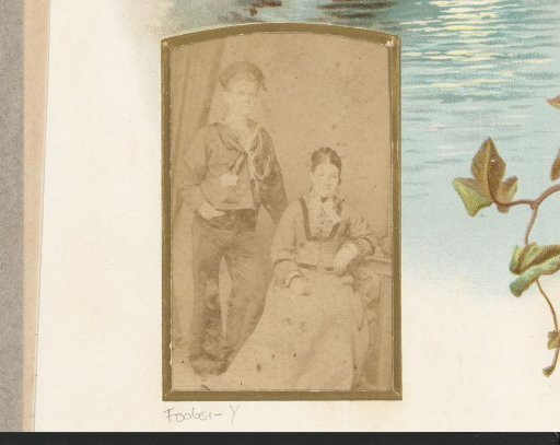 Portrait of a sailor and a seated woman