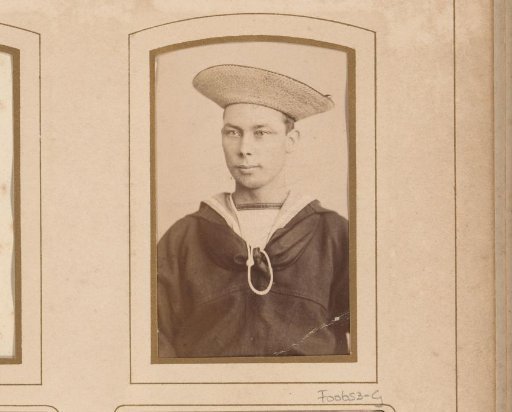 Portrait of a young man in sailor's uniform