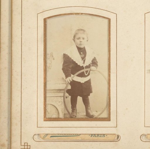 Portrait of a boy with a hoop