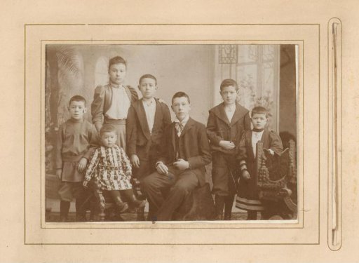 Group portrait of seven children
