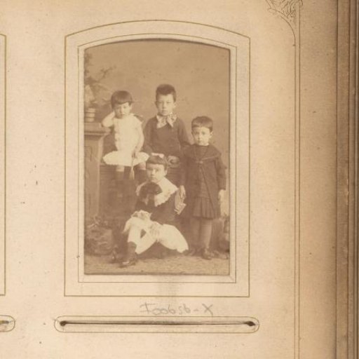 Group portrait of two boys and two girls