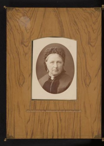 Portrait of a woman with a headdress