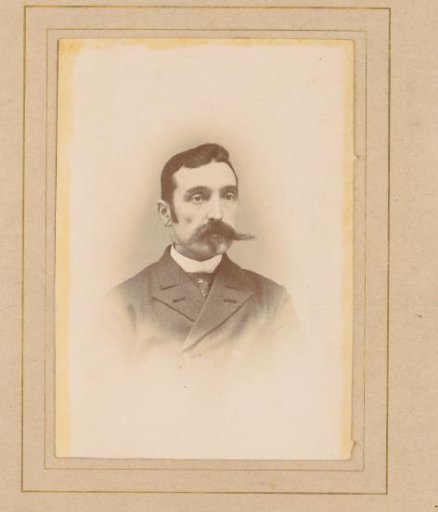 Portrait of a man with a moustache