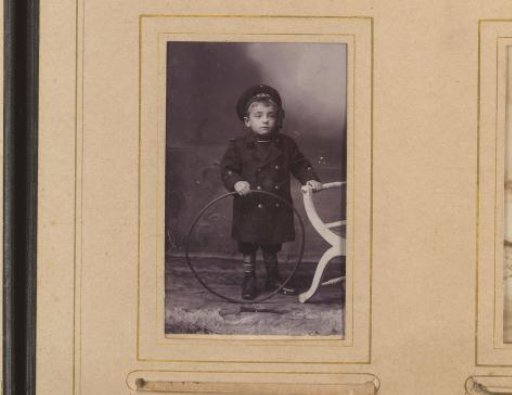 Portrait of a boy with a hoop