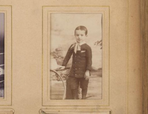 Portrait of a boy with a hoop