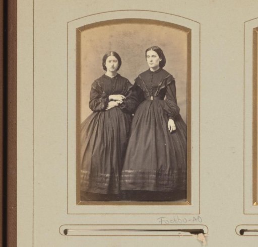 Portrait of two standing women