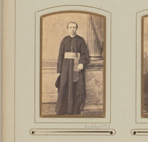 Portrait of a clergyman with hat in hand